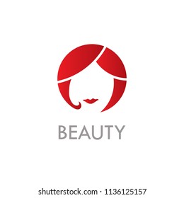 beauty hair woman logo