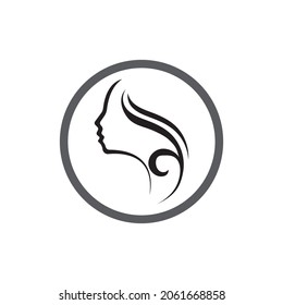 beauty haircut salon logo vector illustration design