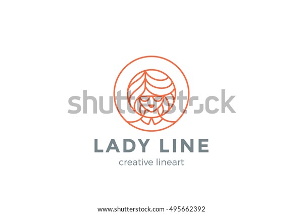 Beauty Hairdresser Salon Woman Logo Design Stock Vector Royalty