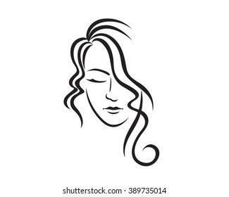 Beauty Hairstyle Stock Vector (Royalty Free) 389735014 | Shutterstock