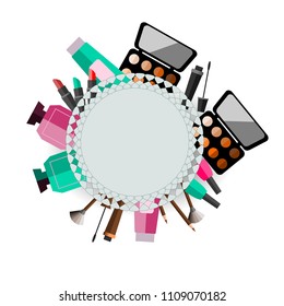 Beauty health care cosmetic element with template for logo and brand illustration vector