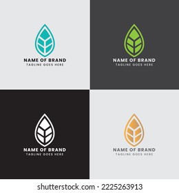 Beauty or Health and herbal logo design for a brand identity, Simple leaf shape, Nature logo design