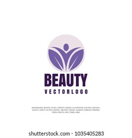 beauty and health, vector illustration, skin care concept, abstract logo