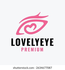 Beauty Heart Eye for Cosmetic Brand Logo Concept