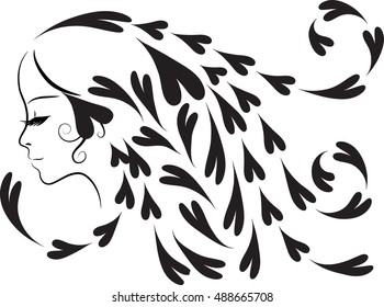  beauty with heart shape design hair