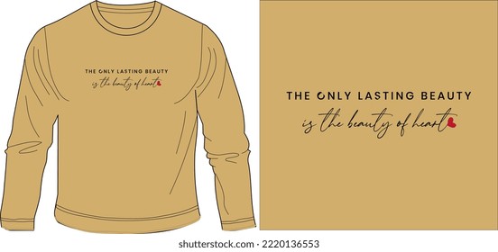 IT IS THE BEAUTY OF HEART t shirt graphic design vector illustration \