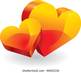 Beauty hearts illustration. Vector design