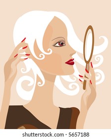 Beauty and her mirror