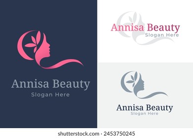 beauty hijab care logo design template  perfect for  hijab salon ,beauty care and cosmetics branding