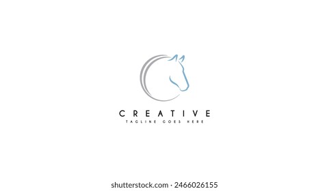 Beauty Horse for Farm Ranch Stable Stallion Logo design