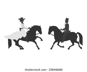 the beauty of the horse and the love of man

the lady on horseback and a gentleman on horseback coming towards each other