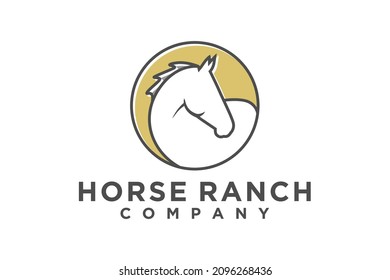 Beauty Horse Ranch Stable Stallion Logo design