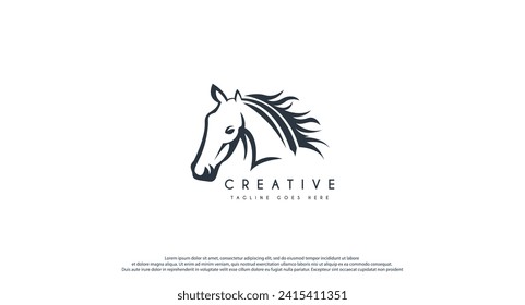 Beauty Horse Ranch Stable Stallion Logo design