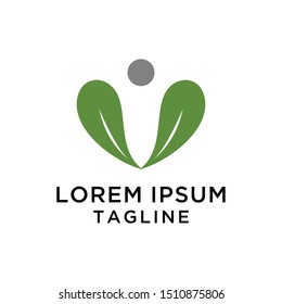 Beauty Human Leaf Logo Template
