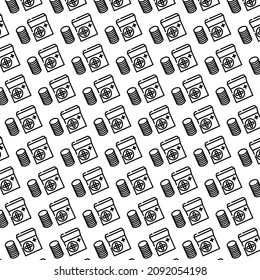 diseño de fondo de patrón de icono de belleza