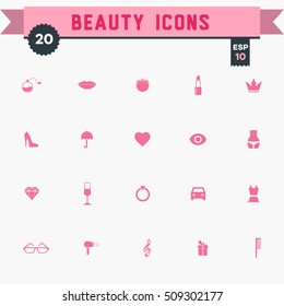 beauty icon set