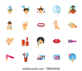 Beauty icon set
