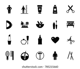 Beauty icon set