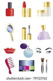 Beauty icon set.