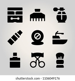 Beauty icon set. blank, tube, lotion and shadow vector illustration for web