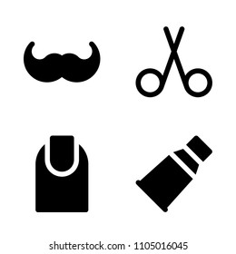 Beauty icon set. face, model, treatment and manicure vector illustration for web