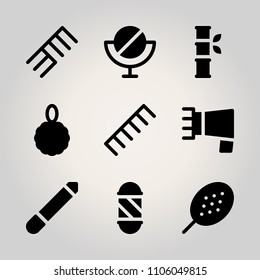 Beauty icon set. faucet, elegance, liquid and silhouette vector illustration for web