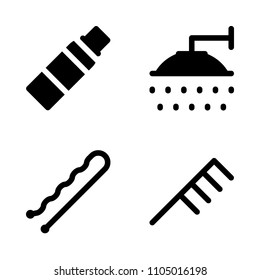 Beauty icon set. foam, girl, human and swimsuit vector illustration for web