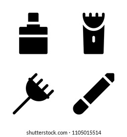 Beauty icon set. girl, hairdresser, fashion and mirror vector illustration for web