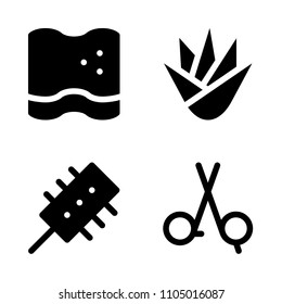 Beauty icon set. hairdresser, perfect, smile and young vector illustration for web