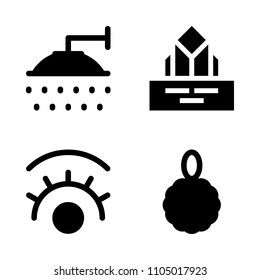 Beauty icon set. happy, bacteria, vector and adult vector illustration for web