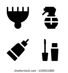 Beauty icon set. healthy, finger, powder and design vector illustration for web