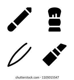 Beauty icon set. make, border, pretty and luxury vector illustration for web