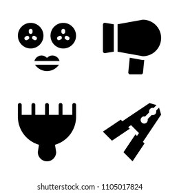 Beauty icon set. man, studio, shop and beautiful vector illustration for web