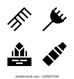 Beauty icon set. pole, young, danger and closeup vector illustration for web