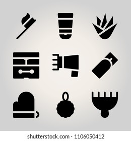 Beauty icon set. spa, bathing, male and spring vector illustration for web