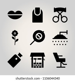 Beauty icon set. vector illustration for web