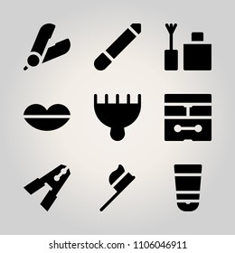 Beauty icon set.  vector illustration for web
