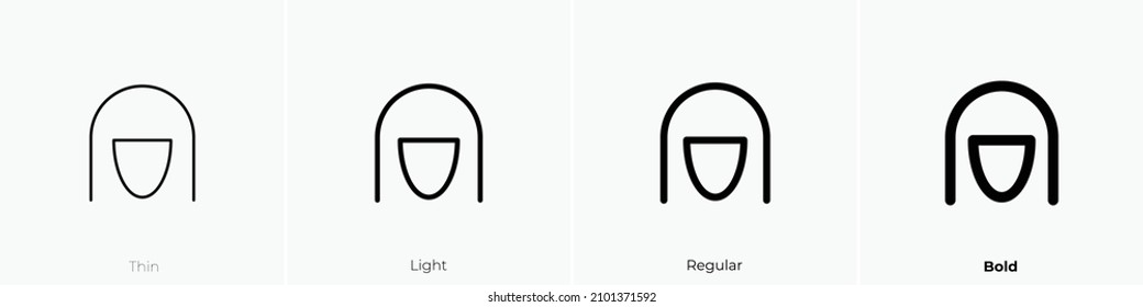 beauty icon. Thin, Light Regular And Bold style design isolated on white background