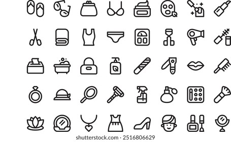 Beauty icons High-Quality Vector Icons Collection with Editable Stroke. Ideal for Professional and Creative Projects.