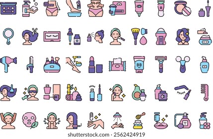 Beauty icons High-Quality Vector Icons Collection with Editable Stroke. Ideal for Professional and Creative Projects.