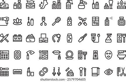 Beauty icons High-Quality Vector Icons Collection with Editable Stroke. Ideal for Professional and Creative Projects