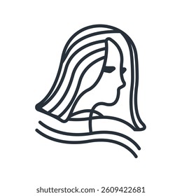 beauty icons isolated on White Background. Flat style design