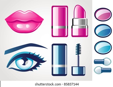 Beauty icons (lip and eye)