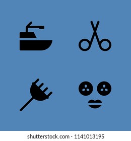 beauty icons set. beauty, hair salon and pedicure and other vector icons for graphic design and web