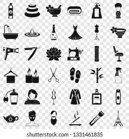 Beauty icons set. Simple style of 36 beauty vector icons for web for any design