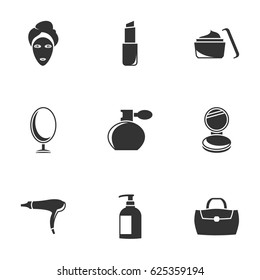 Beauty icons. White background