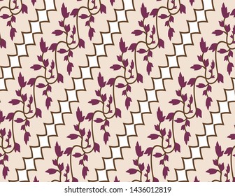 Beauty Indonesian Java batik with leaves spread motif
