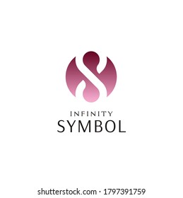 Beauty Initial Letter S mit kreisförmigem Infinity Loop-Symbol elegantes Luxus-Logo-Design
