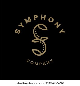 Beauty Initial Letter S Symphony logo design