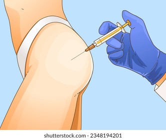 Beauty injections. Non-surgical correction. Injection for bigger buttocks. Healthcare illustration. Beauty illustration. Vector illustration. 